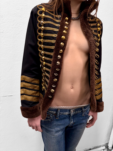 s0116 faux fur orchestra jacket