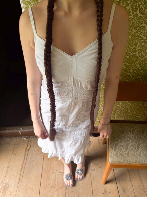 1990's white cotton sundress