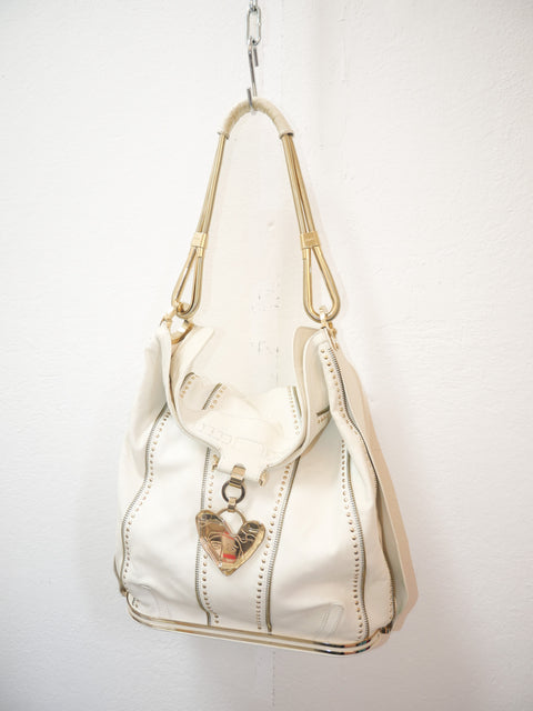 2000's Versace heart medusa hobo bag