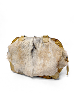 Springbok fur leather bag