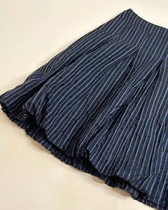 Striped bubble midi skirt