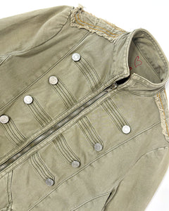 Military marching band large buttons jacket