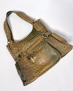 Italian large croco bag