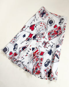 Play your cards right silk skirt