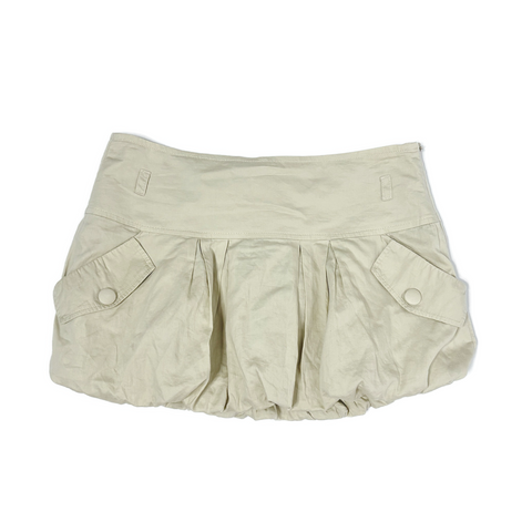 Bubble mini skirt with buttoned pockets