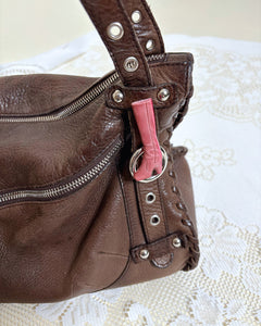 Pink tall boot brooch