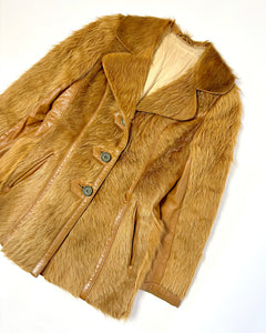 60’s furry leather jacket