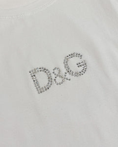 Dolce & Gabbana rhinestone logo top