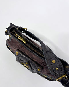Roberto Cavalli studded monogram bag