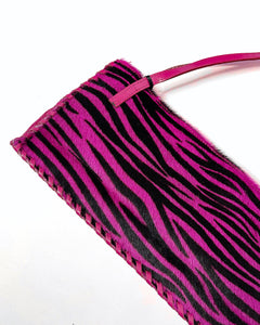 Caterina Lucchi pink zebra pony hair bag