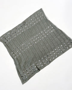 Silver studded knit poncho
