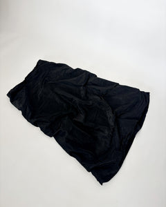 Asymmetric bubble maxi skirt