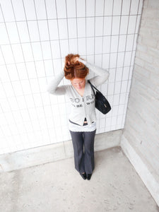 Cashmere sporty numbers cardi