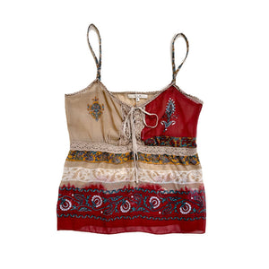 Y2K boho babydoll top