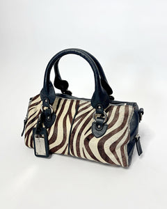 Zebra cowhide 2000’s bowling bag