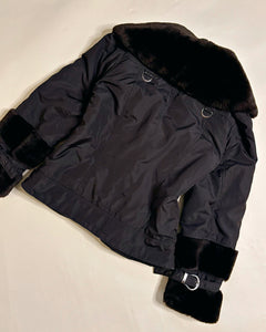 Dolce & Gabbana asymmetric faux fur jacket