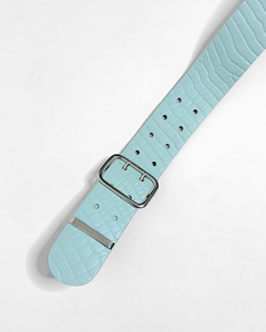 Mint blue & silver detail belt