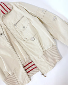 Studded utility flight bomber jacket