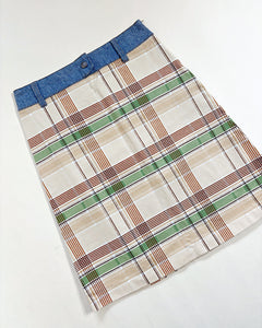 Dolce & Gabbana 90’s plaid denim skirt