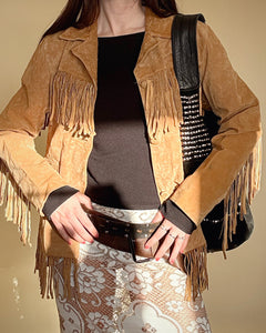 90’s classic style fringe suede jacket