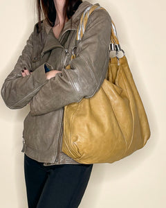 Large Italian leather hobo bag