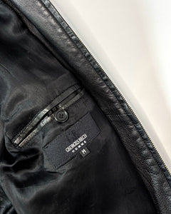Oversized 90’s minimalist leather jacket