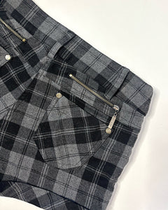 Plaid low rise mini shorts