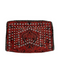 Studded oriental rug clutch bag