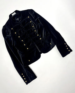 Velvet fitted military marching band jacket