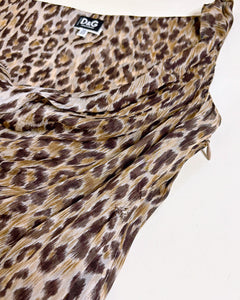 Dolce & Gabbana leopard silk dress