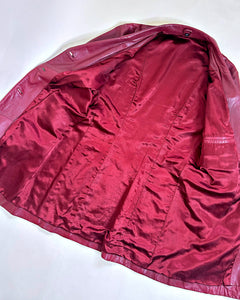 Cherry red 90’s leather jacket