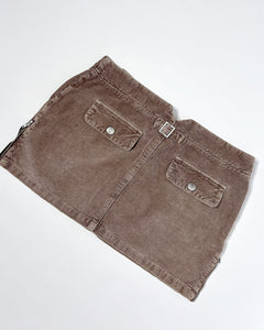 Corduroy utility mini skirt