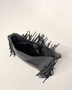 Fringe leather 2000’s large bag