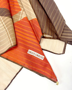 Olga Greco 70’s op art graphic scarf