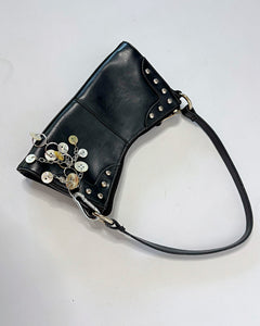 Mother of pearl buttons bag charm