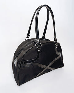 Black minimalist bowling bag