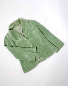 Velvet mint matcha green 90’s jacket