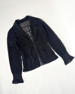 Hook & eye ruched shirt