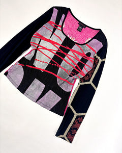 Custo Barcelona parfum graphic long sleeve top
