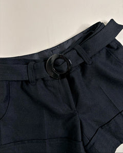 Belted suit shorts