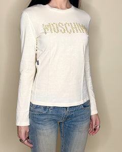 Moschino button logo top