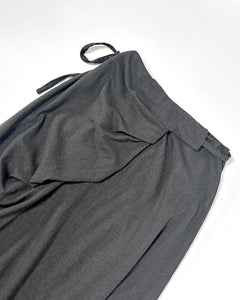 Wool asymmetric maxi bubble skirt