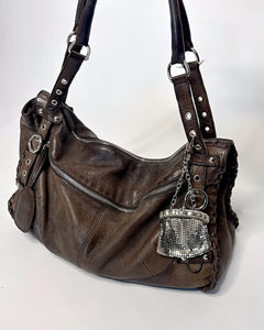 Antique chain mail bag charm
