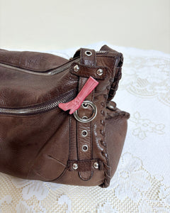 Pink tall boot brooch