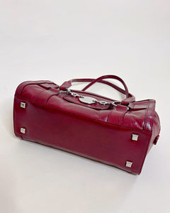 Karen Millen cherry red leather bag