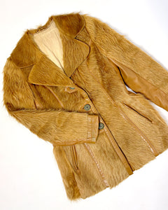 60’s furry leather jacket