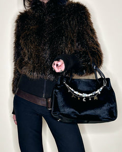 Pony hair leather bag