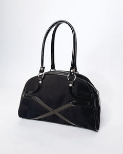 Black minimalist bowling bag
