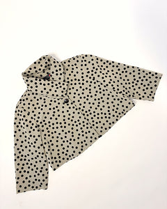 Polkadot quarter sleeve jacket bolero