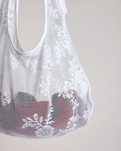 Lace hobo bag